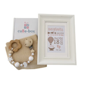 cuBe-box Babygeschenke babybox nuscheli beige